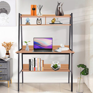YWANG Study Computer Desk Laptop PC Table Workstation With Storage For
